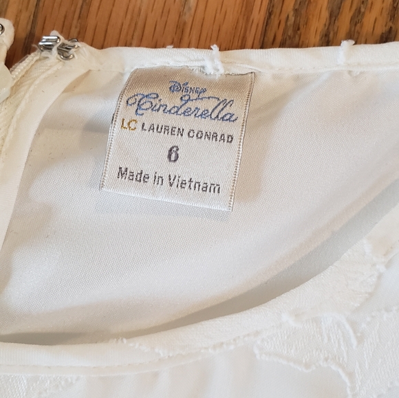 LC Lauren Conrad Disney Cinderella Collection White Embroidered Dress, Size 6 - Picture 6 of 16